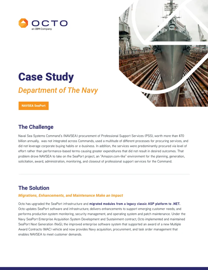 NAVSEA SeaPort Project Case Study