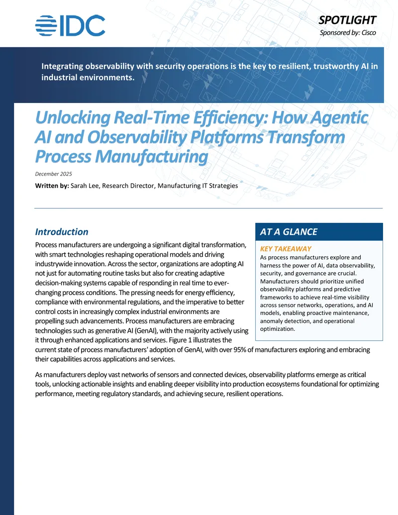 Transforming Process Manufacturing with AI and Observability