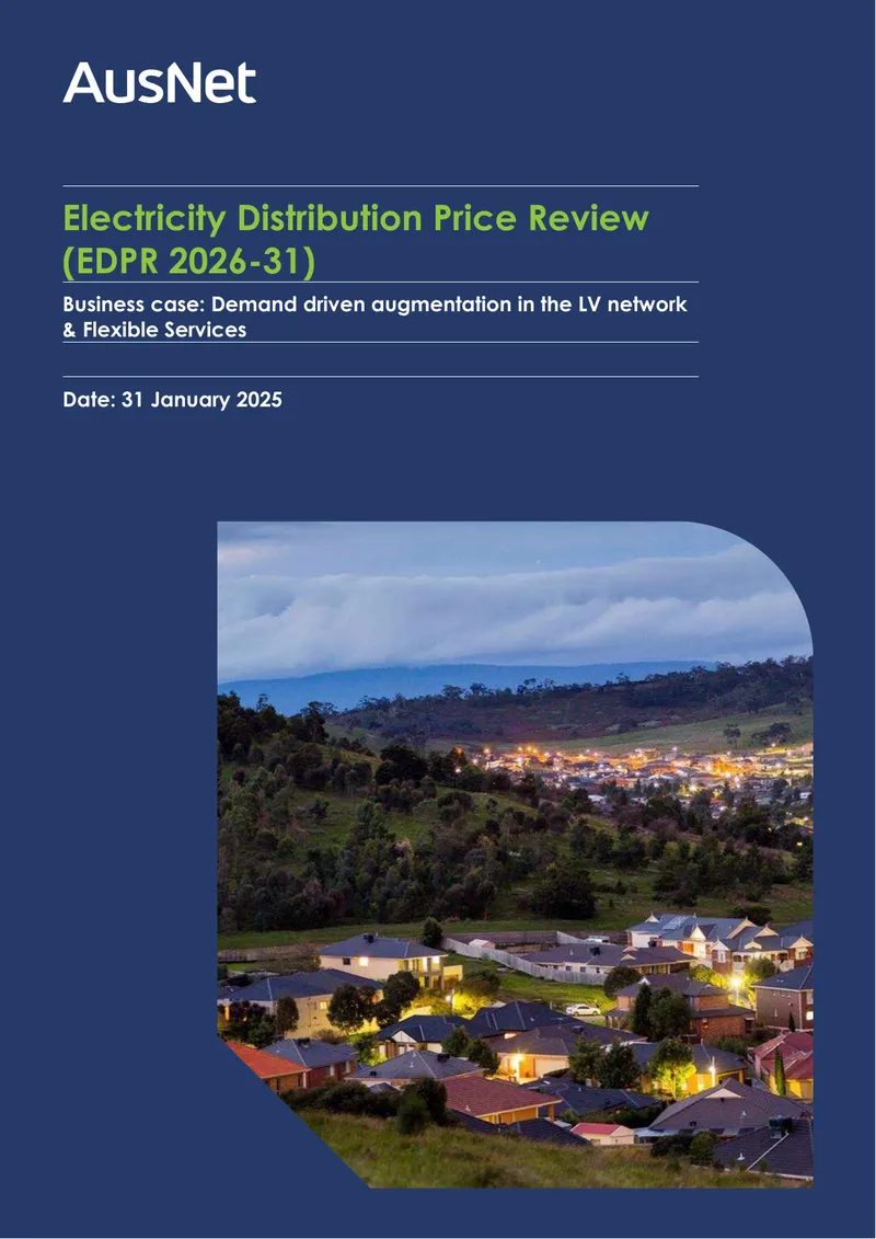 Electricity Distribution Price Review Business Case