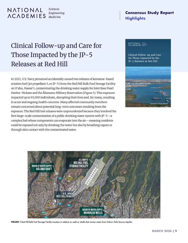Clinical Follow-up and Care for JP-5 Exposure at Red Hill