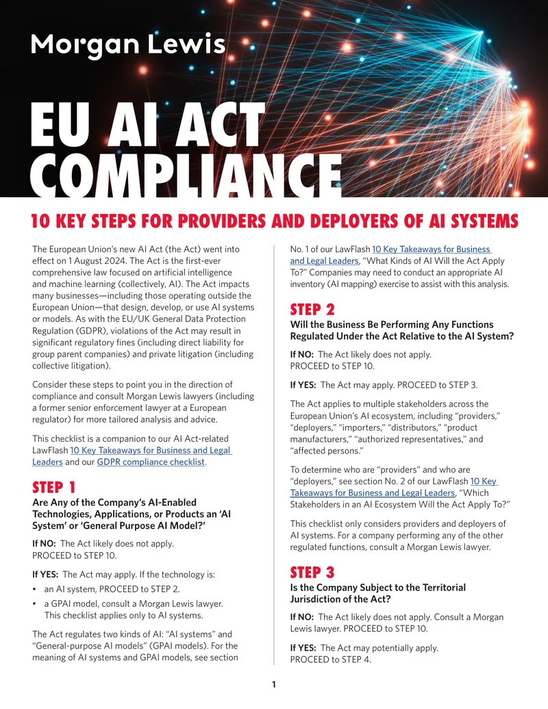 EU AI Act Compliance Checklist