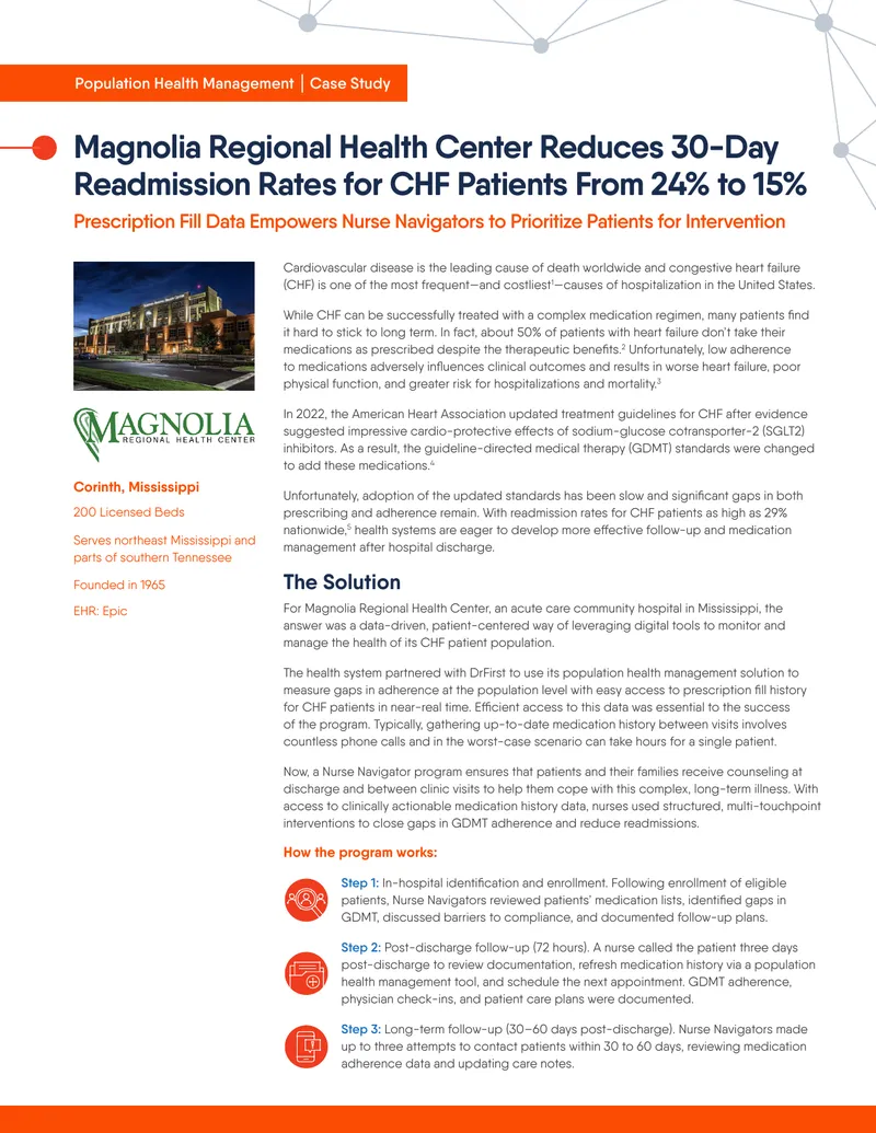 Nurse Navigator Program for CHF Patient Management