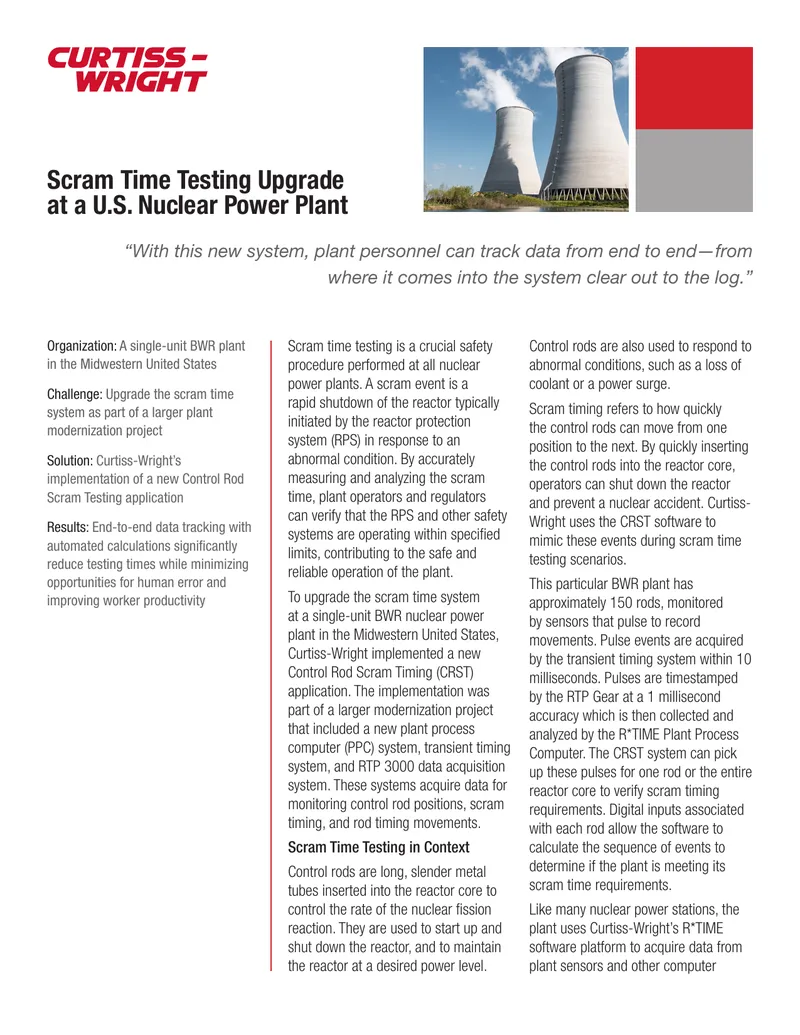 Control Rod Scram Timing System Implementation