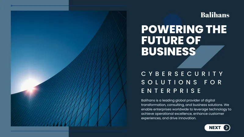 Cybersecurity Solutions for Enterprises Overview