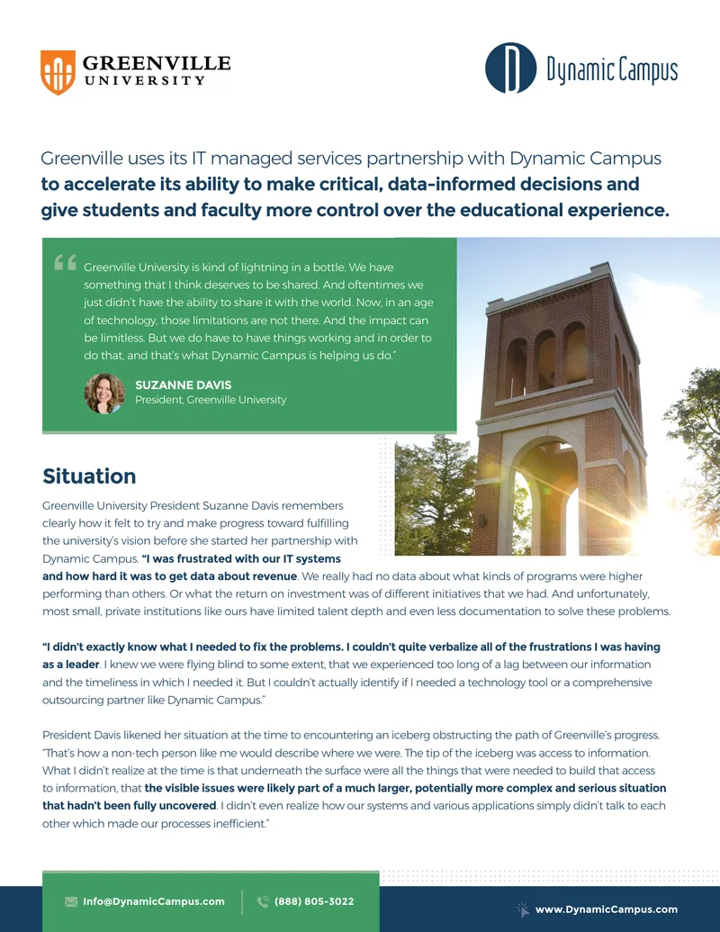 Greenville University Partnership with Dynamic Campus