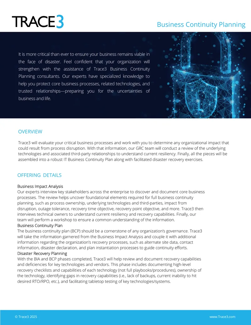 Business Continuity Planning Framework
