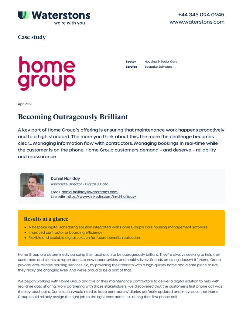 Digital Scheduling Solution for Housing Management