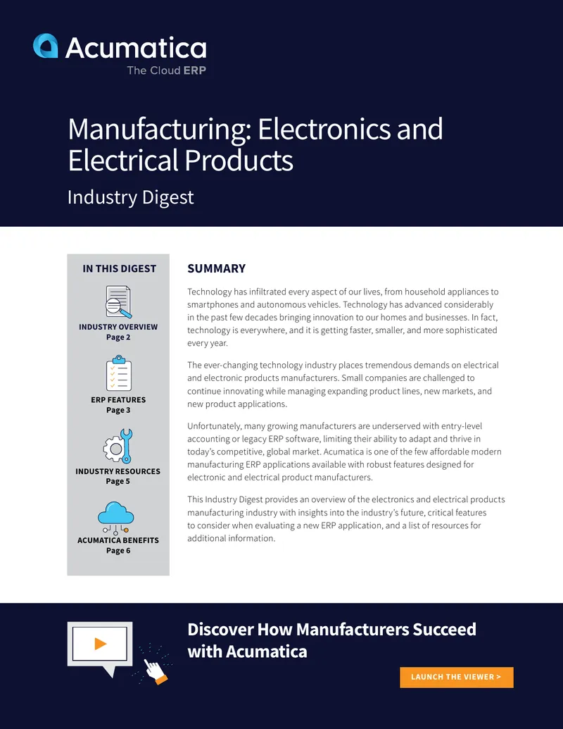 Electronics and Electrical Products Manufacturing Industry Digest