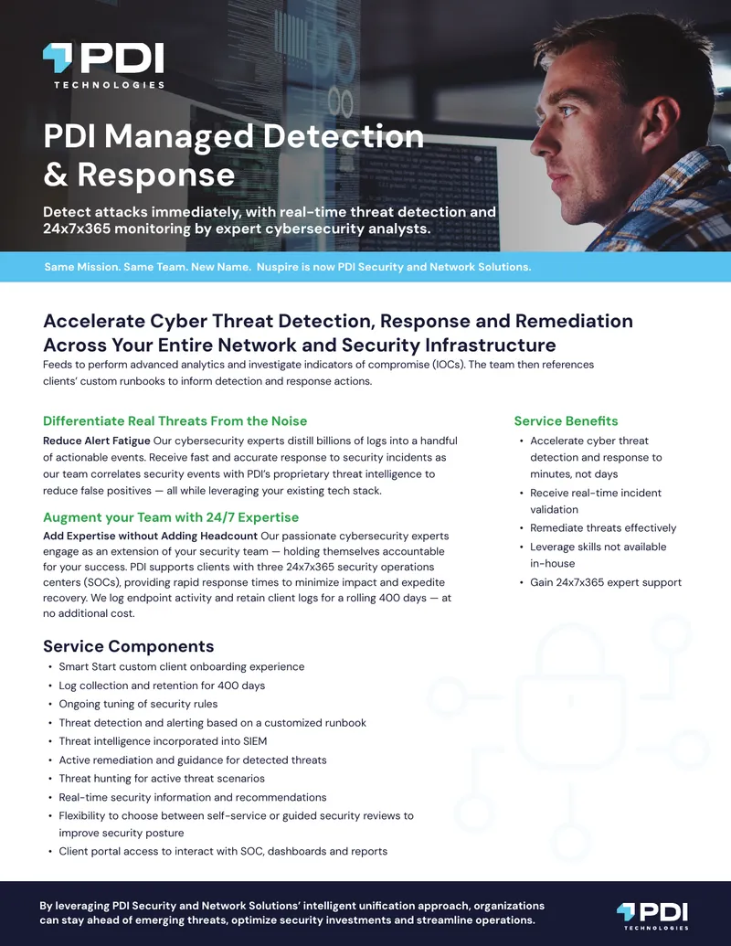 PDI Managed Detection and Response Services