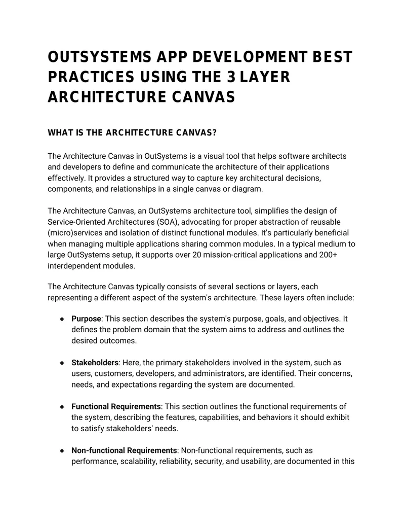 OutSystems App Development Best Practices Guide