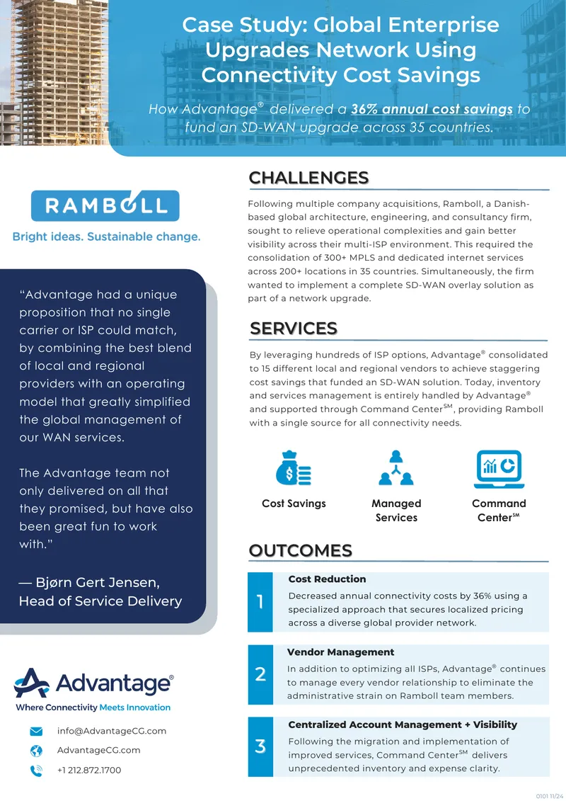 Case Study on Cost Savings from Network Upgrades