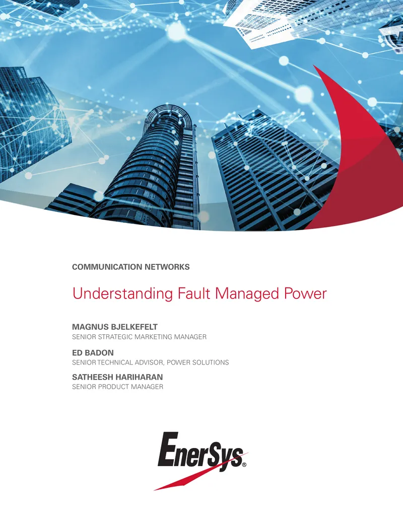 Fault Managed Power Systems Overview