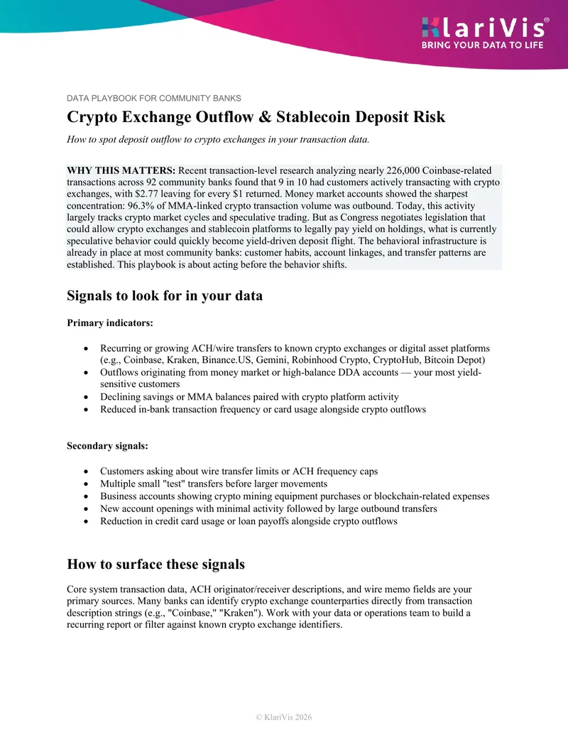 Data Playbook for Community Banks on Crypto Transactions