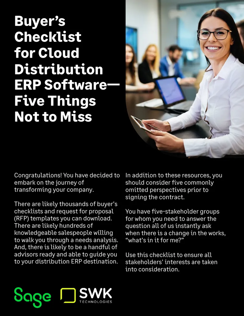 Buyer’s Checklist for Cloud Distribution ERP Software