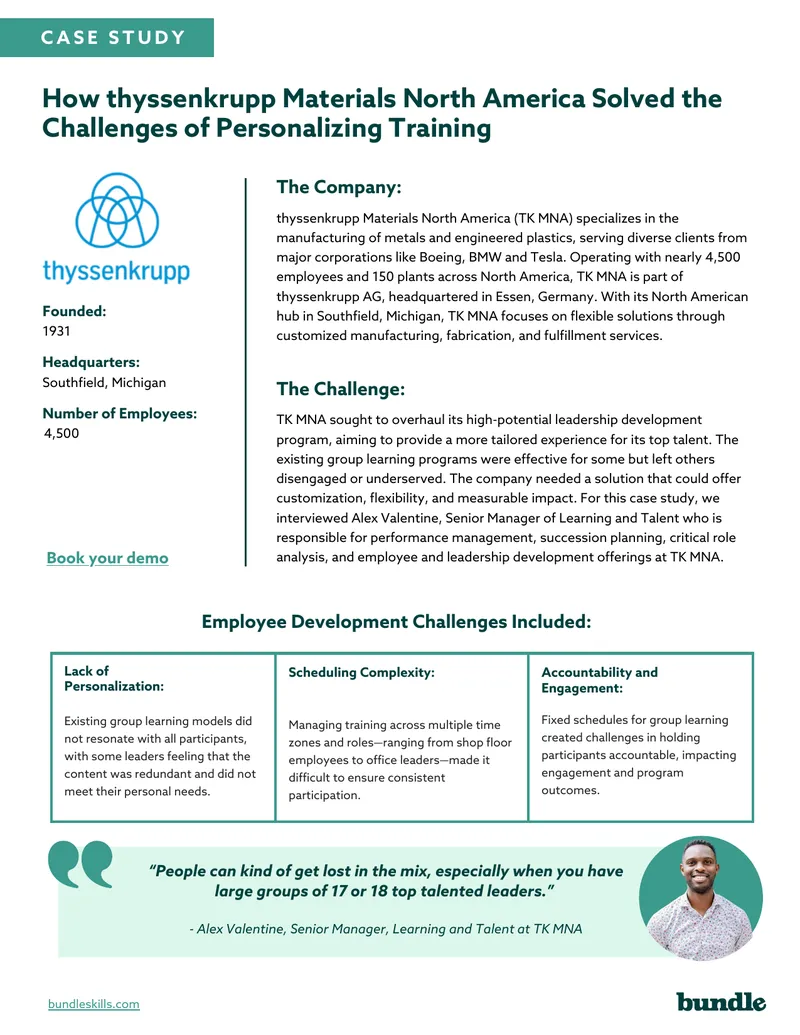 Case Study on Personalized Leadership Training at TK MNA