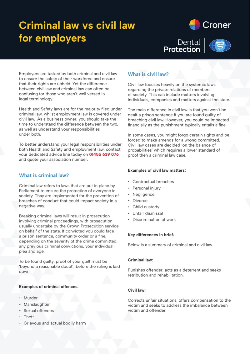 Understanding Criminal and Civil Law for Employers