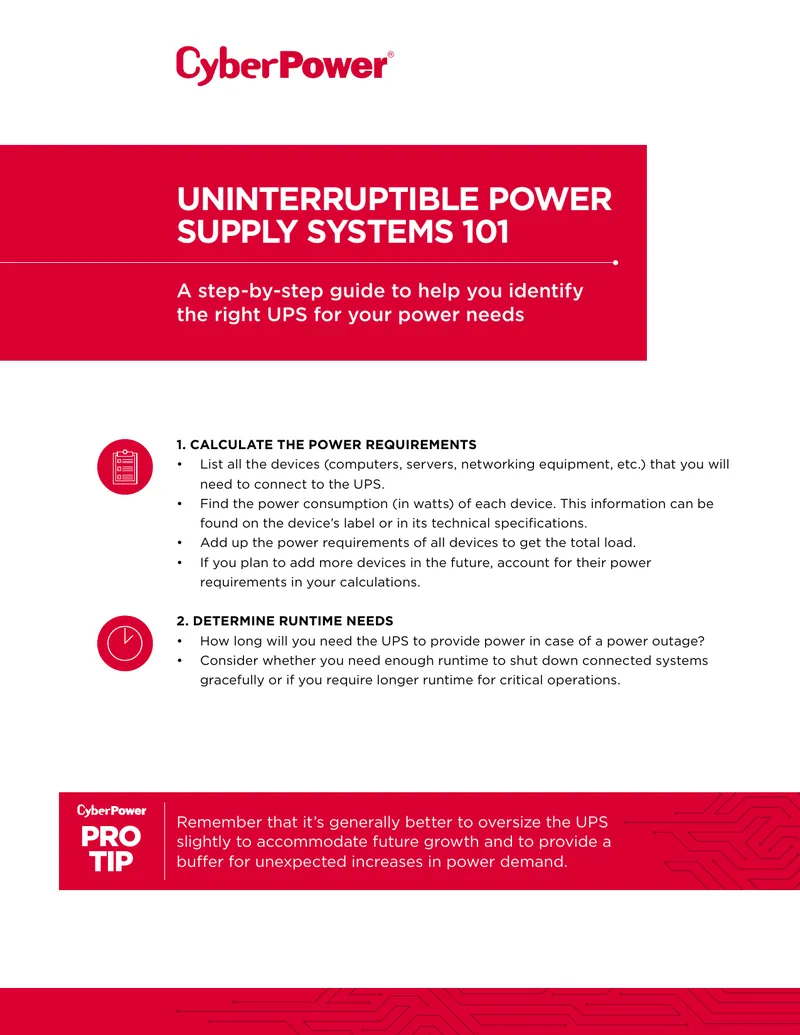 Guide to Selecting an Uninterruptible Power Supply