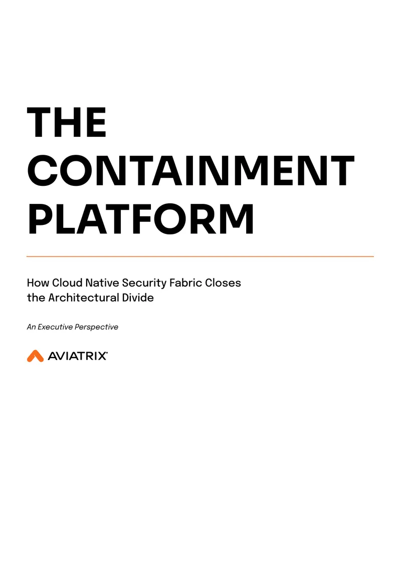 Cloud Native Security Fabric Architecture Overview