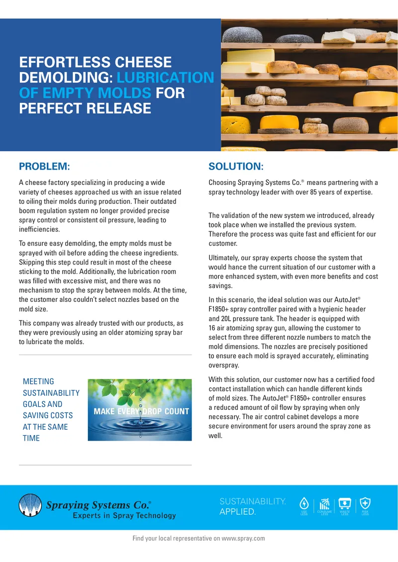 Cheese Mold Lubrication System Upgrade Case Study