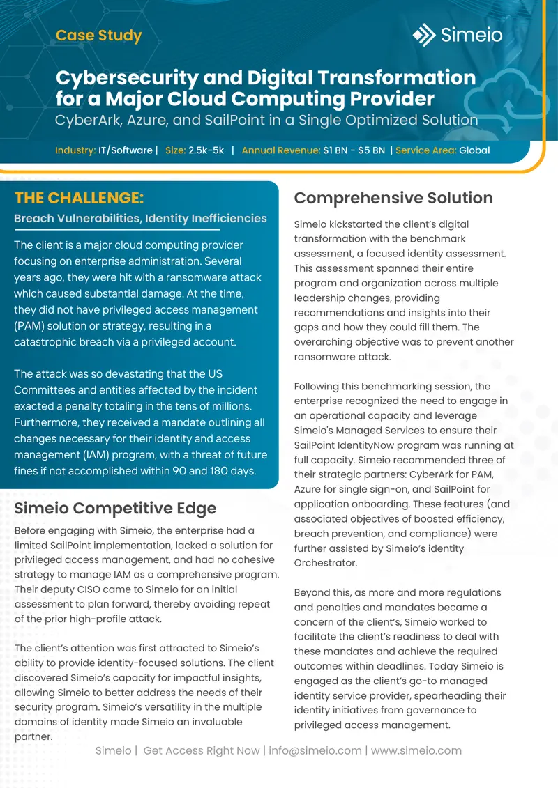 Identity and Access Management Case Study