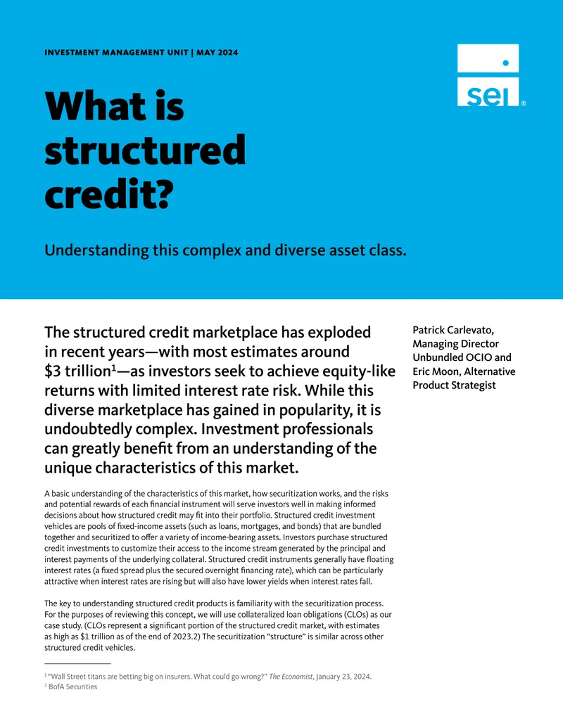 Understanding Structured Credit and CLOs