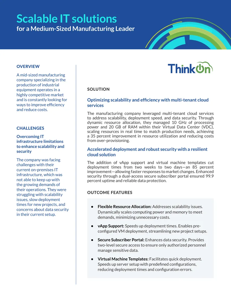 Scalable IT Solutions for a Medium-Sized Manufacturing Leader