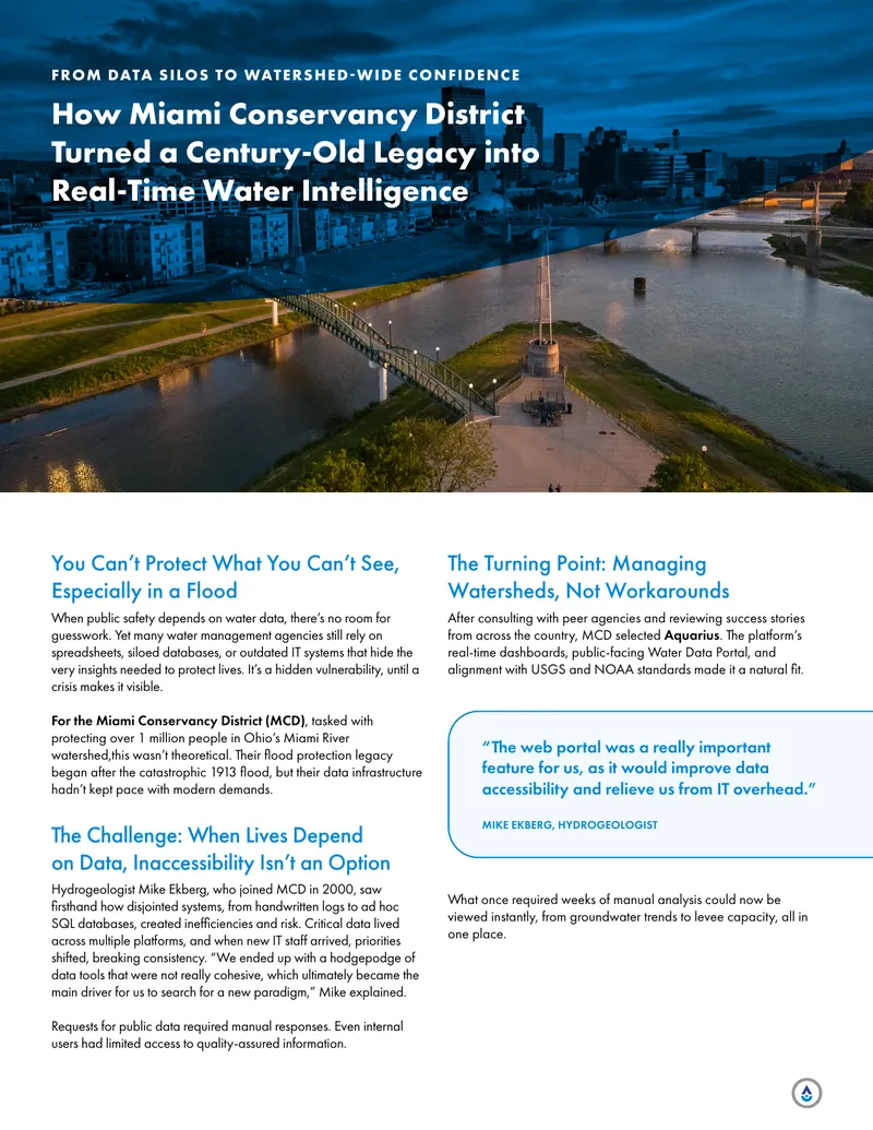 Miami Conservancy District Water Data Management Case Study