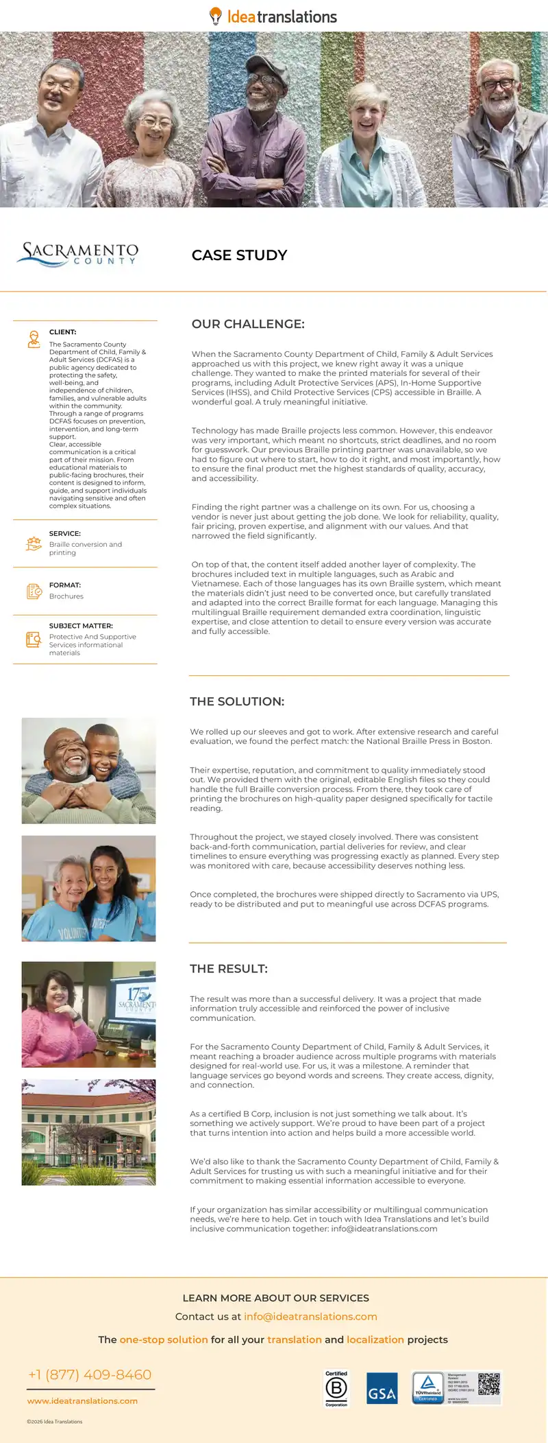 Braille Conversion for Multilingual Brochures