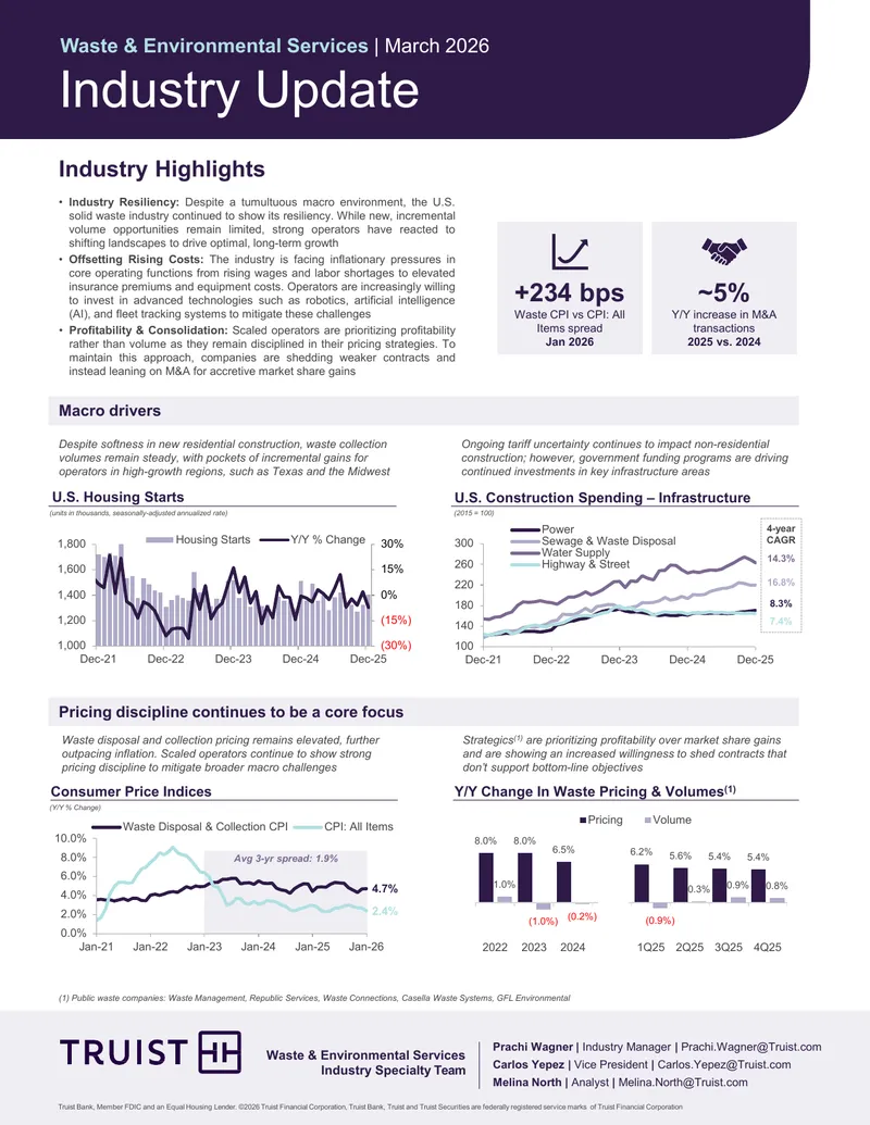 Waste Industry Resiliency and Market Trends Report