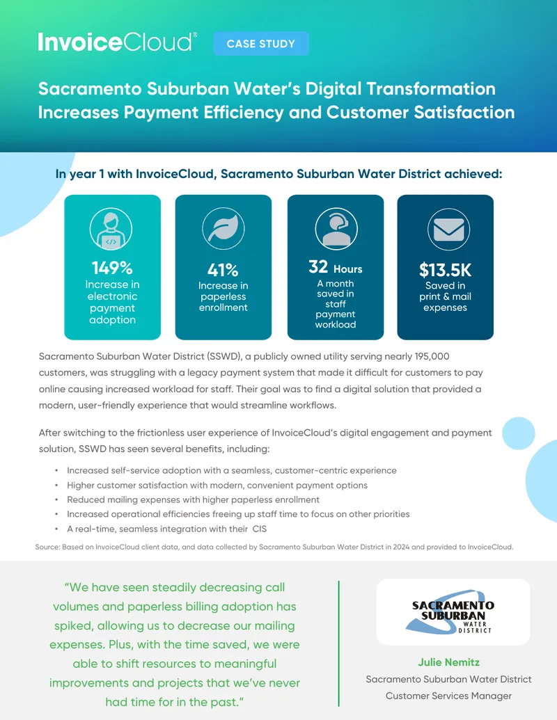 Sacramento Suburban Water Digital Payment Transformation Case Study