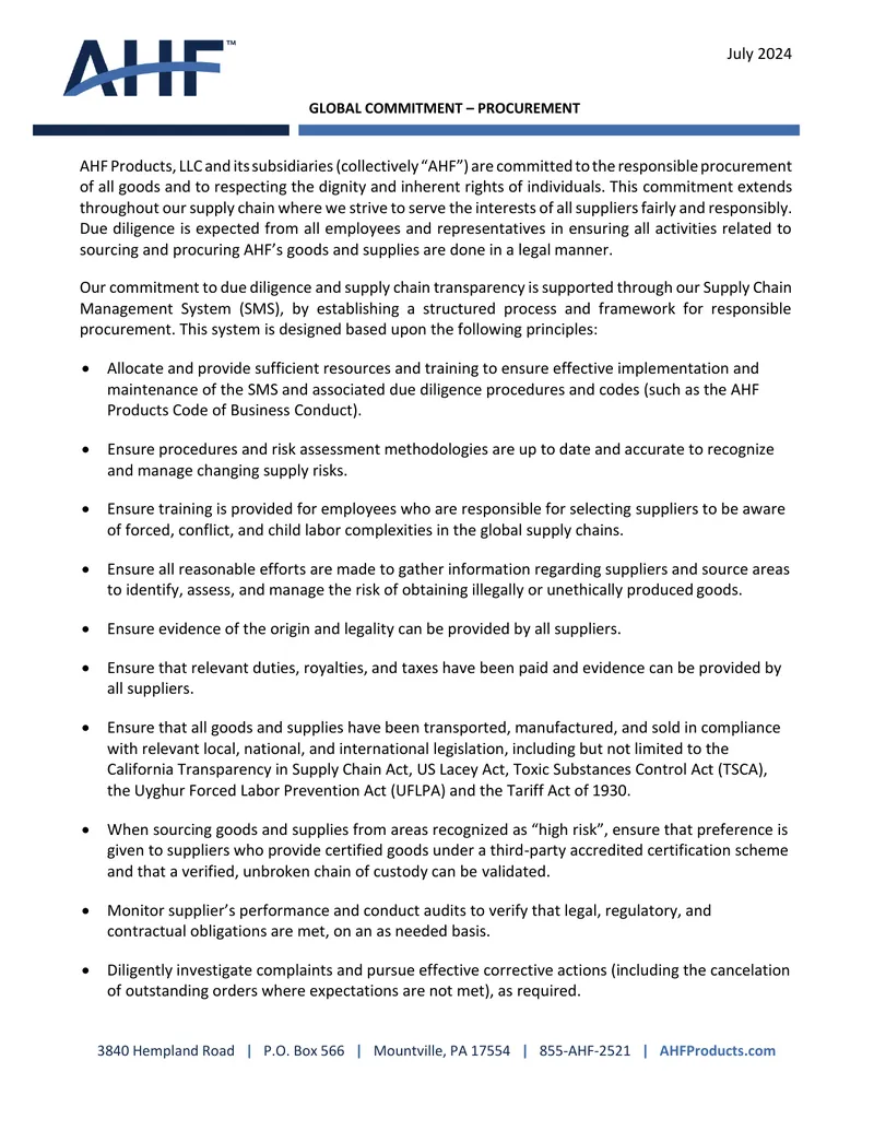 Supply Chain Management System Guidelines