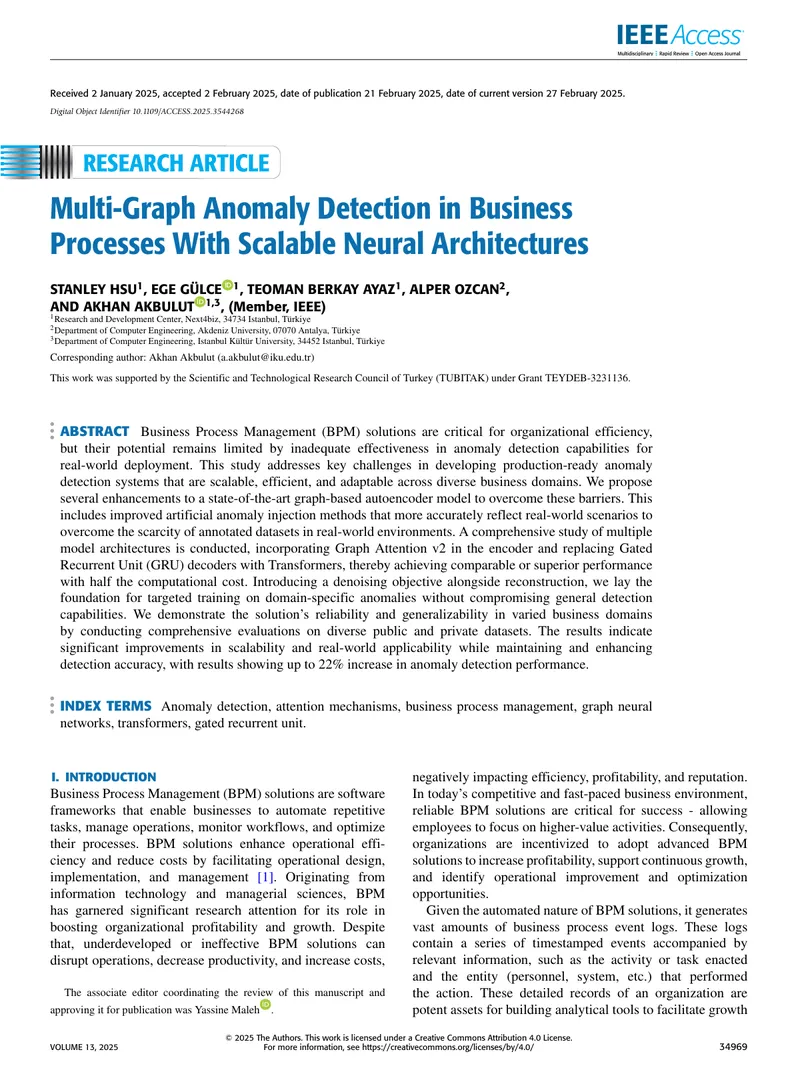 Multi-Graph Anomaly Detection in Business Processes