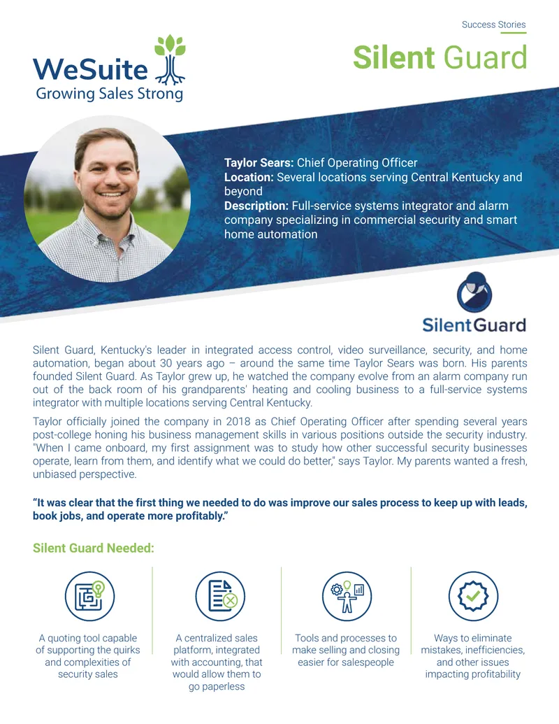 Sales Process Improvement at Silent Guard