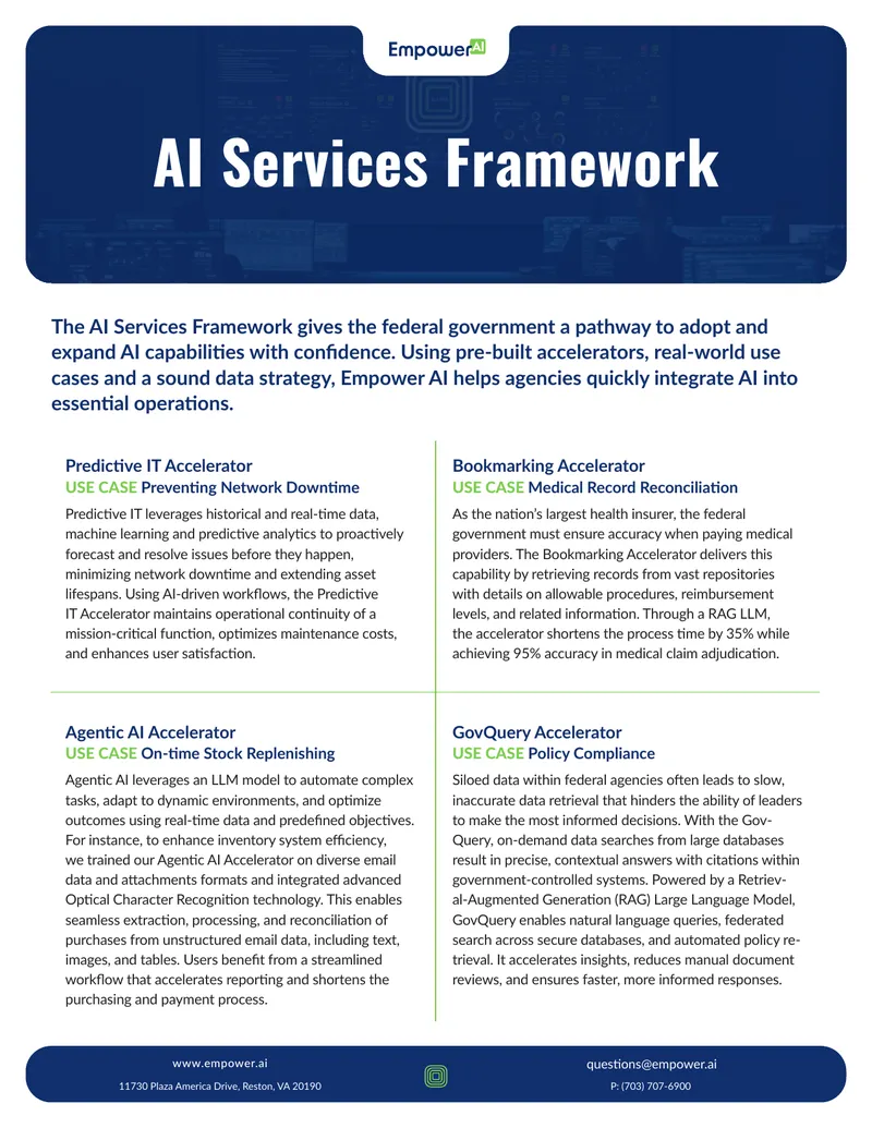 AI Services Framework for Federal Government