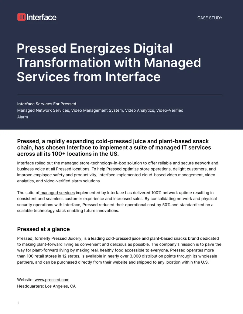 Pressed Implements Managed IT Services with Interface