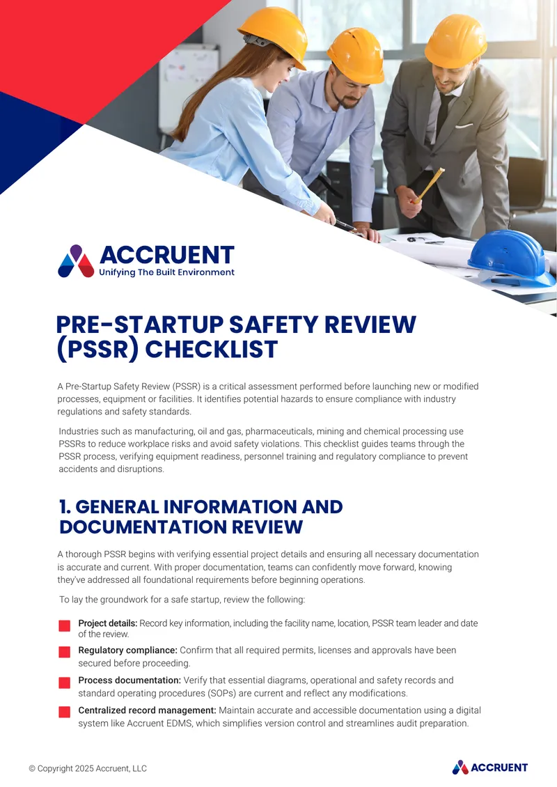 Pre-Startup Safety Review Checklist Guide
