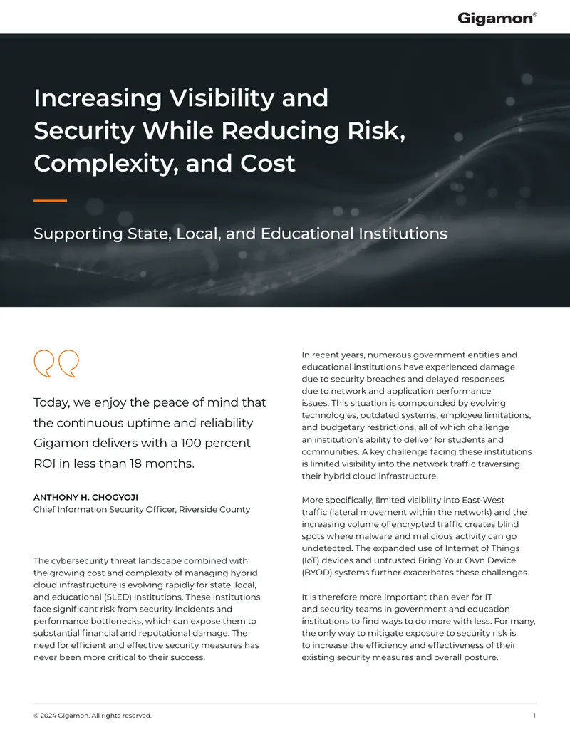 Cybersecurity Solutions for State and Local Institutions