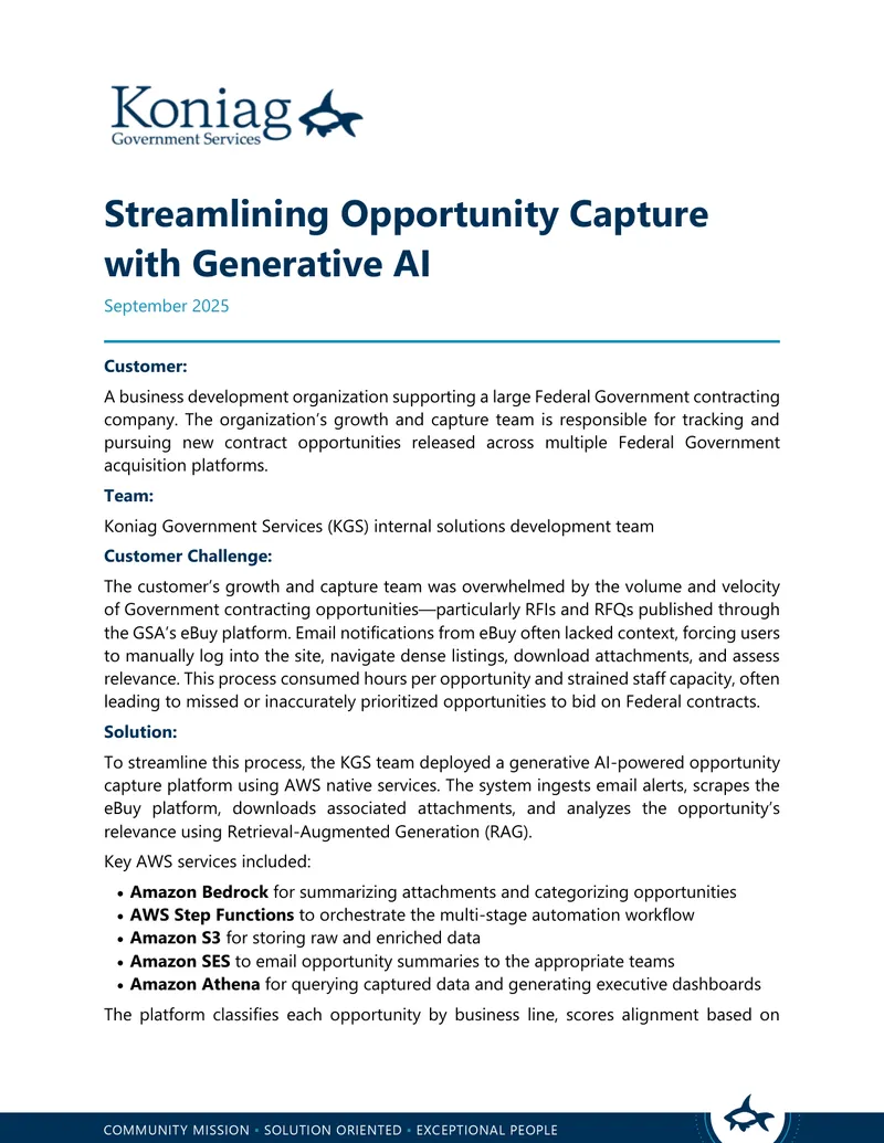 Streamlining Opportunity Capture with Generative AI
