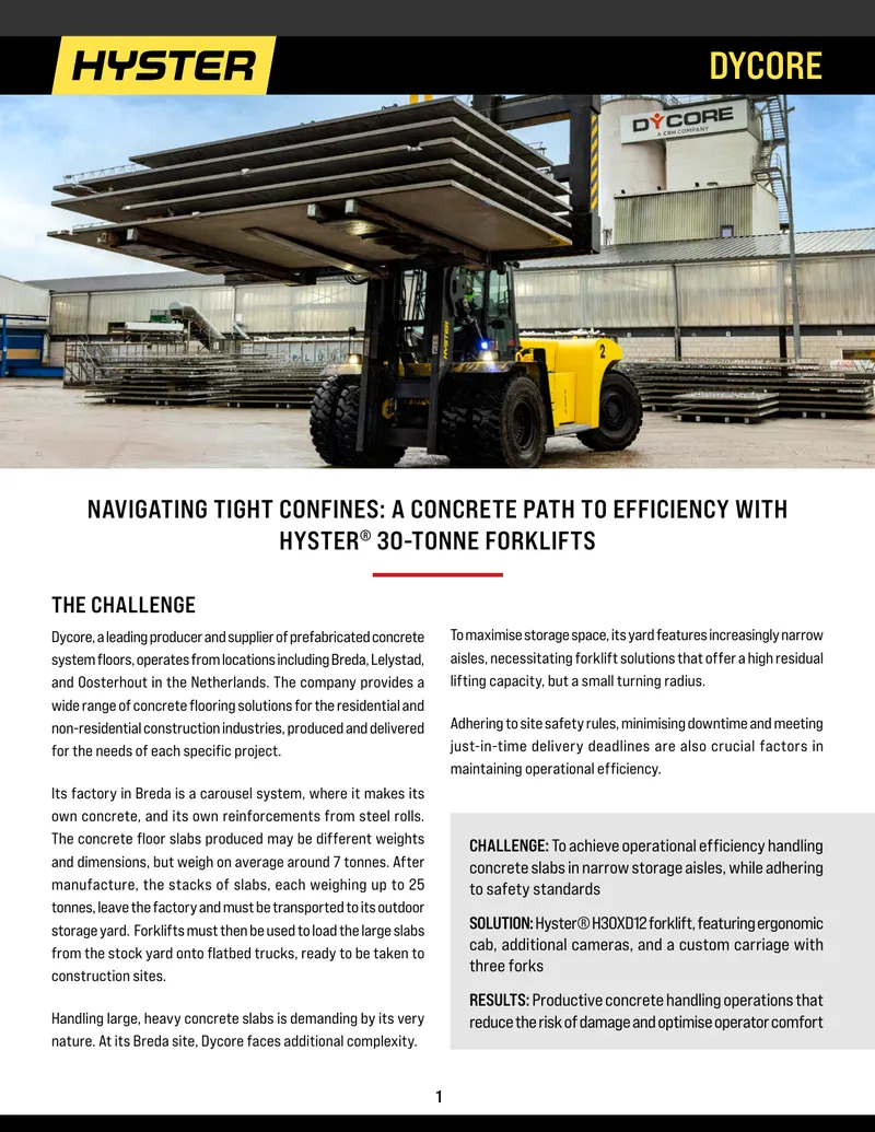 Operational Efficiency Solutions for Heavy Concrete Handling