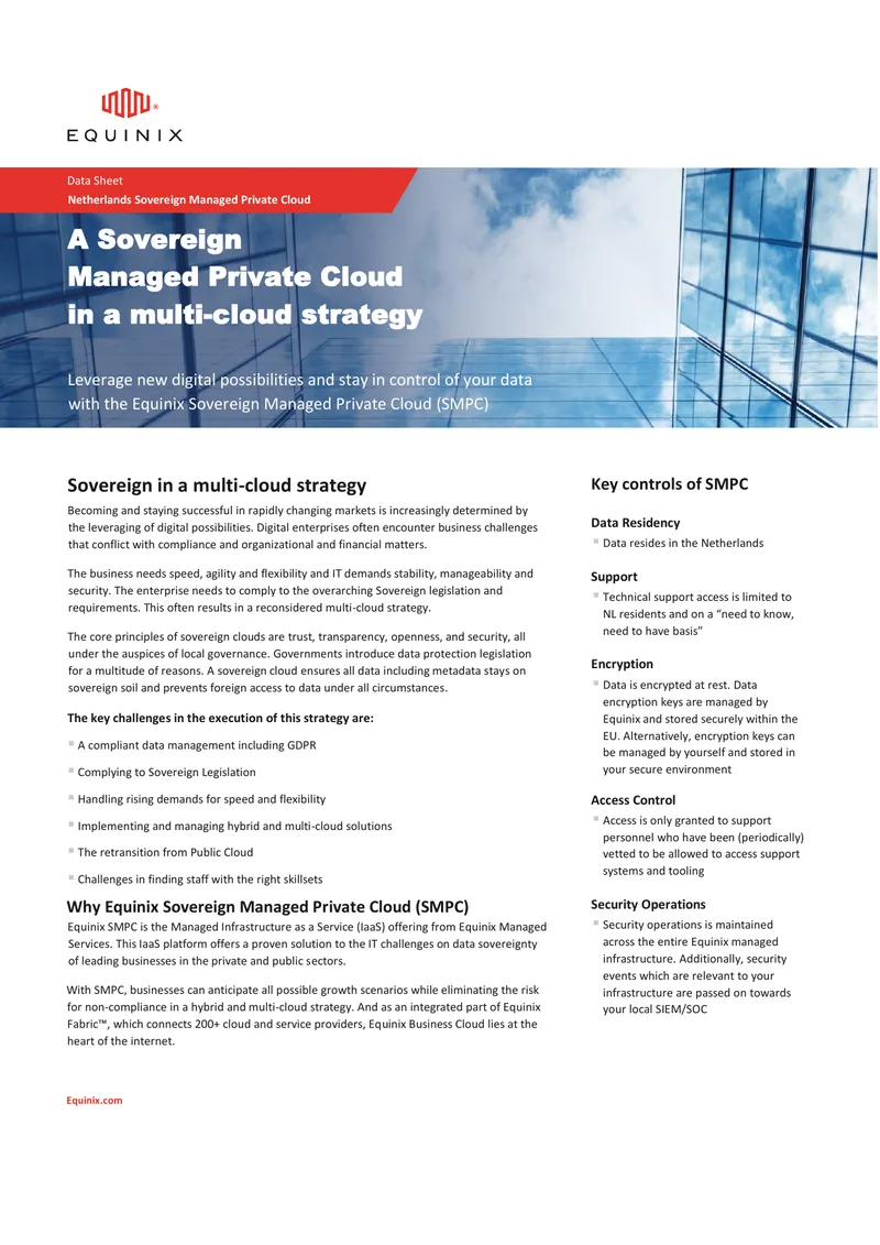 Sovereign Managed Private Cloud in Multi-Cloud Strategy