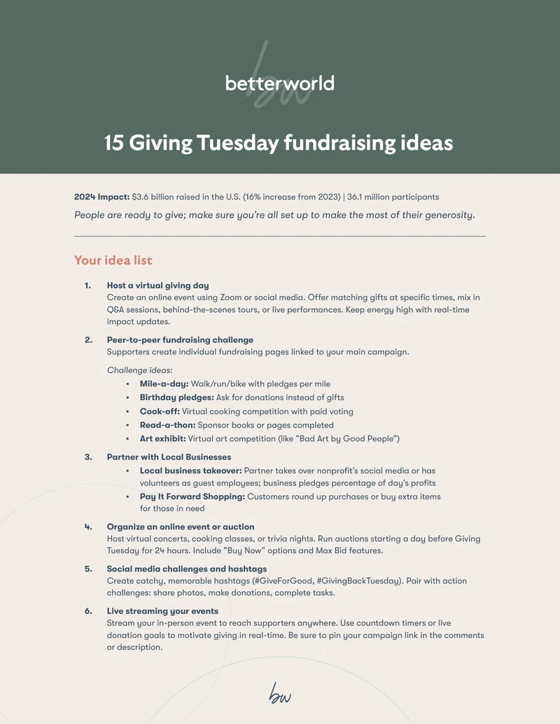 Giving Tuesday Fundraising Strategies and Ideas