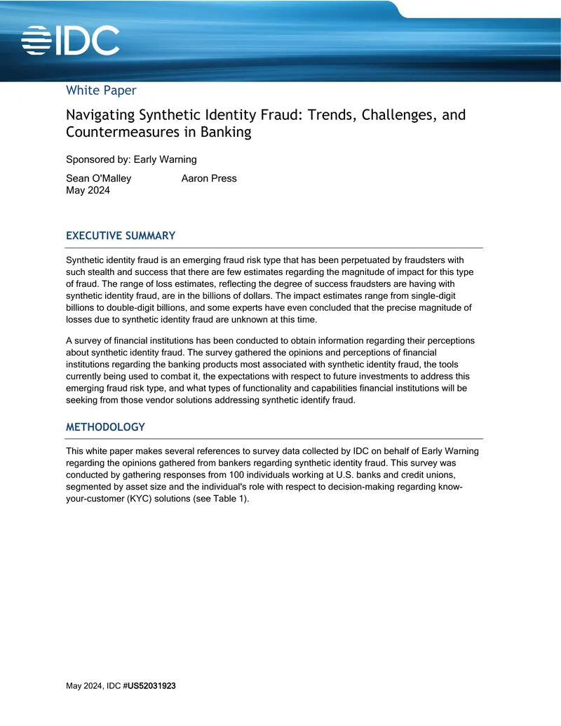 Navigating Synthetic Identity Fraud in Banking