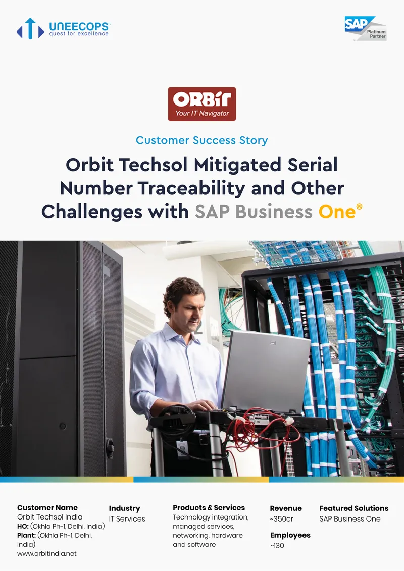 Orbit Techsol Customer Success with SAP Business One
