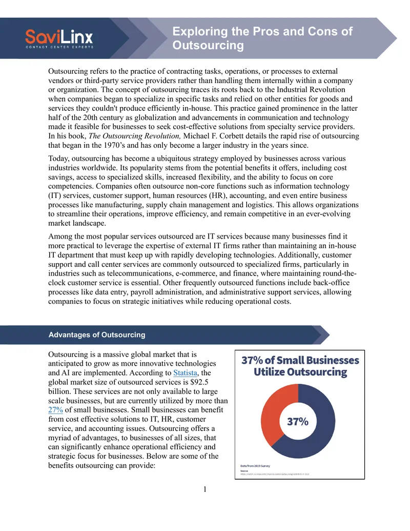 Outsourcing Practices and Their Implications