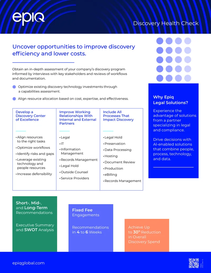 Discovery Health Check Assessment Framework