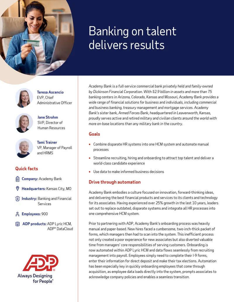 Academy Bank Human Capital Management Case Study