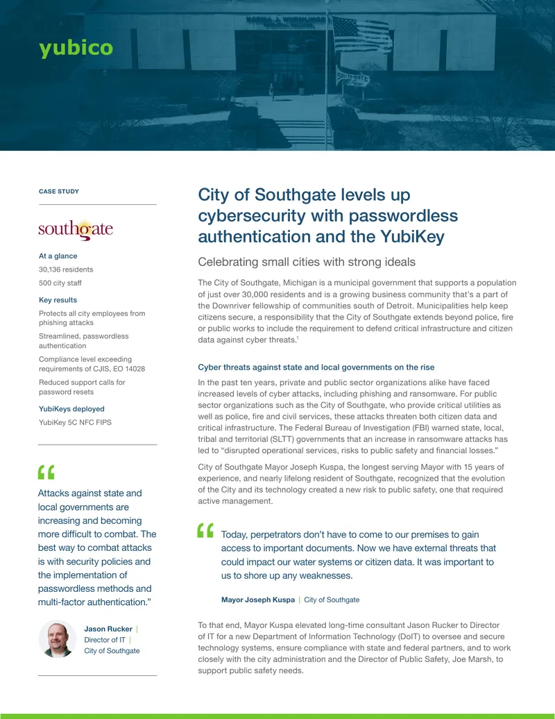 City of Southgate Cybersecurity Case Study