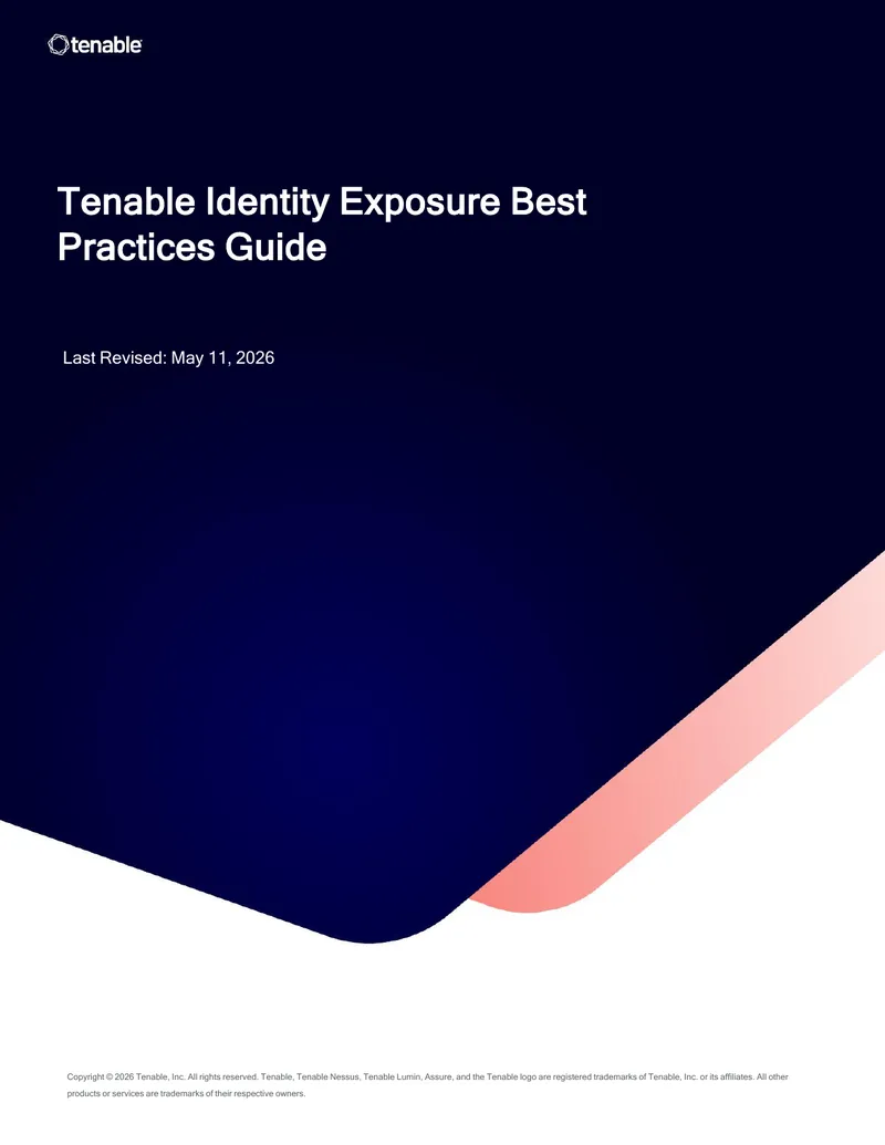 Tenable Identity Exposure Best Practices Guide