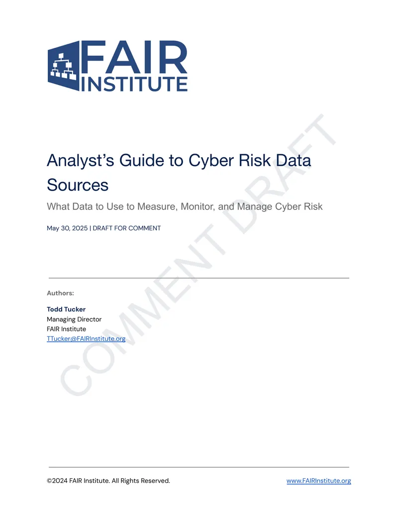 Analyst's Guide to Cyber Risk Data Sources