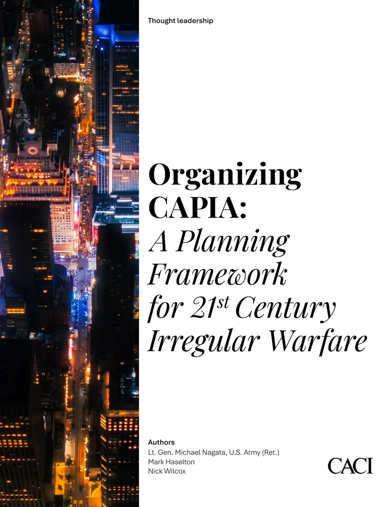 CAPIA Planning Framework for Irregular Warfare